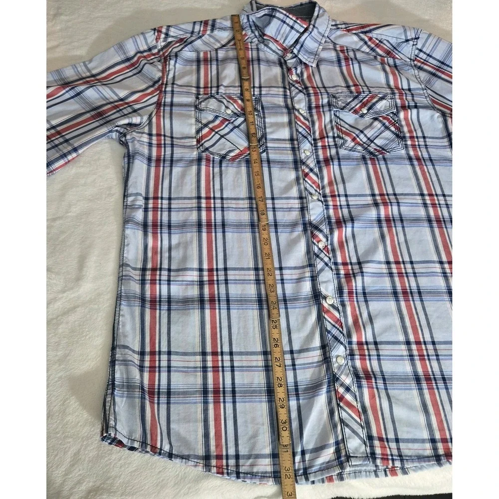 BKE Swisher Long Sleeve Button Down Plaid Western Shirt Size XL